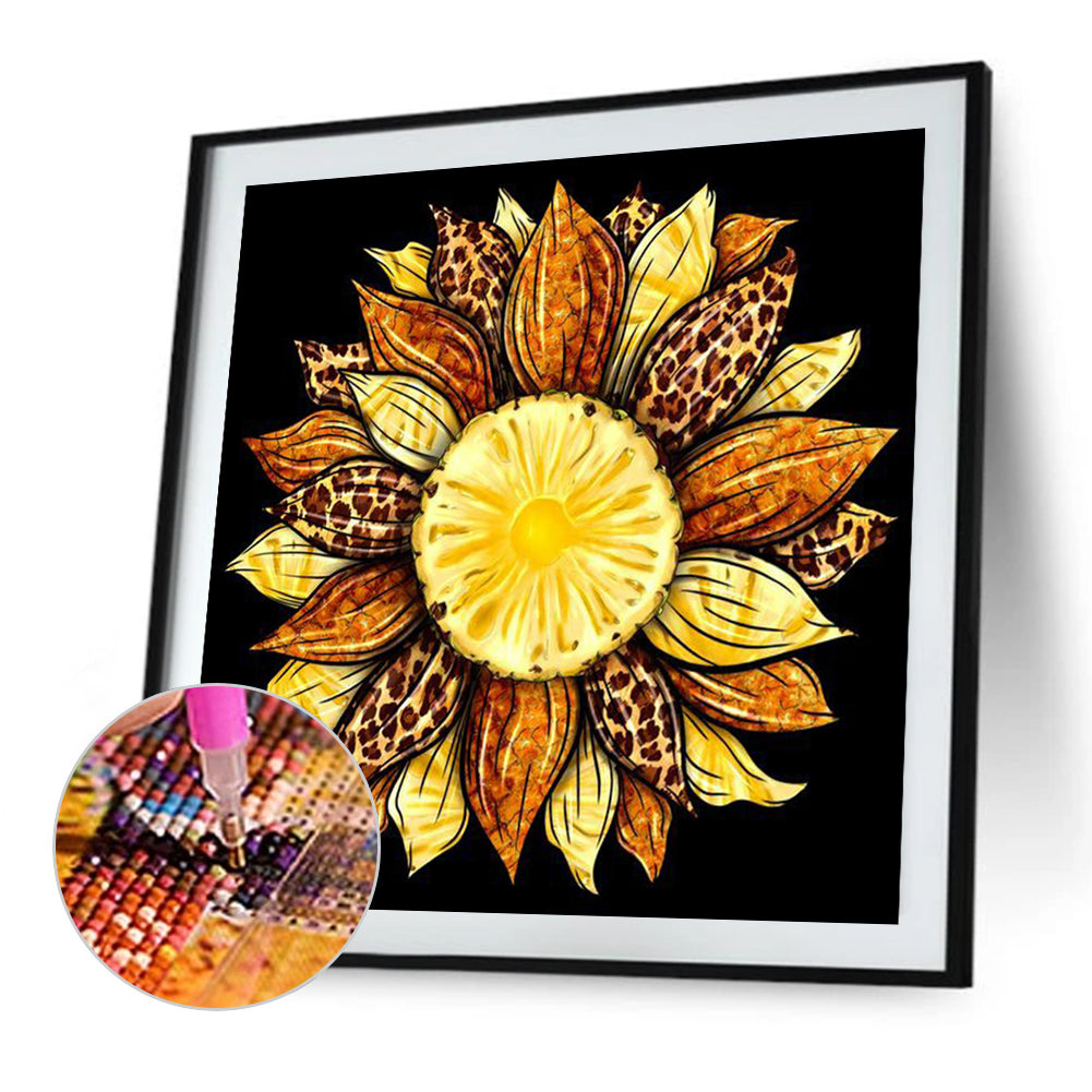 Artistic Sunflower - Full Round Drill Diamond Painting 30*30CM