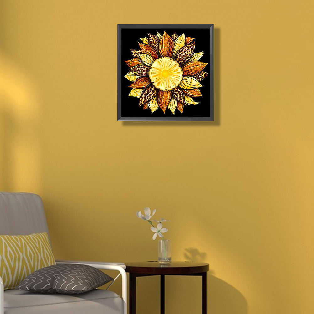 Artistic Sunflower - Full Round Drill Diamond Painting 30*30CM