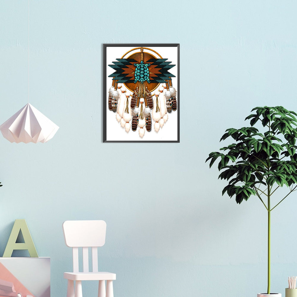 Native American Dreamcatcher - Full Round Drill Diamond Painting 30*40CM