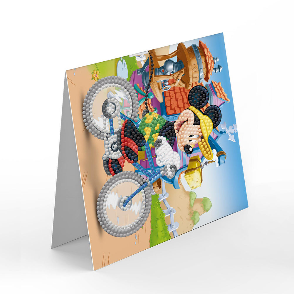 8pcs Mickey Mouse Diamond Painting Greeting Card Includes Envelope DIY Postcards