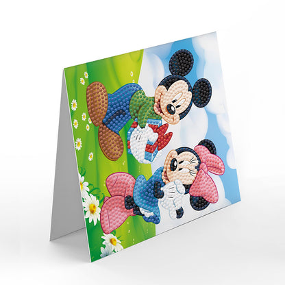 8pcs Mickey Mouse Diamond Painting Greeting Card Includes Envelope DIY Postcards