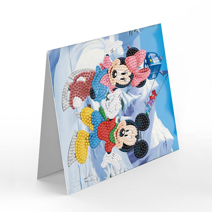 8pcs Mickey Mouse Diamond Painting Greeting Card Includes Envelope DIY Postcards