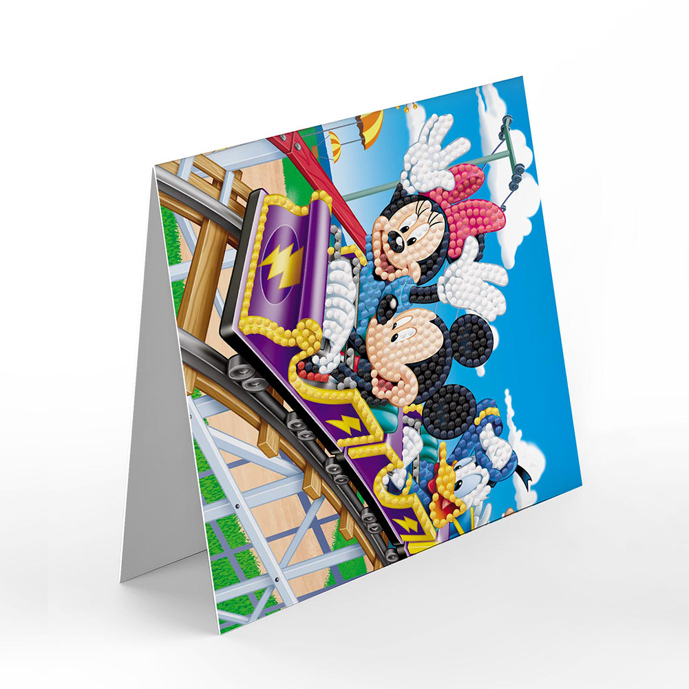 8pcs Mickey Mouse Diamond Painting Greeting Card Includes Envelope DIY Postcards