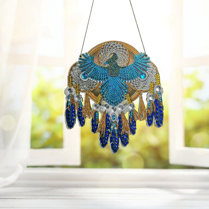 DIY Dreamcatcher Crystal Diamond Pendant Hanging Ornament Wooden for Home Garden