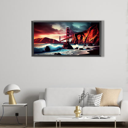 San Francisco Golden Gate Bridge - Full Square Drill Diamond Painting 80*40CM