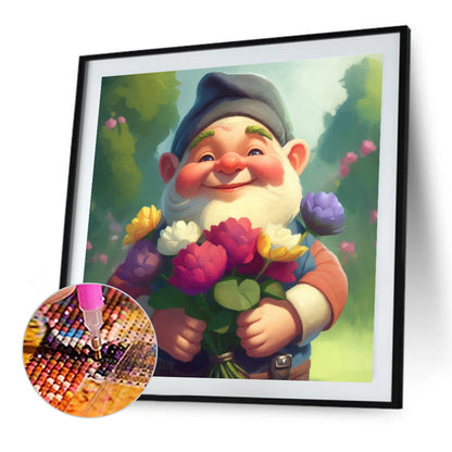 Goblin Little Old Man - Full Round Drill Diamond Painting 30*30CM