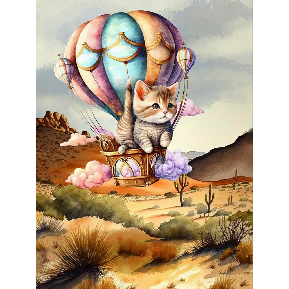 Kitten - Full Round Drill Diamond Painting 30*40CM