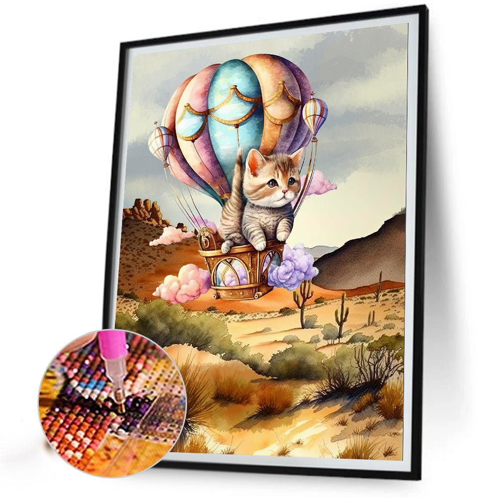 Kitten - Full Round Drill Diamond Painting 30*40CM