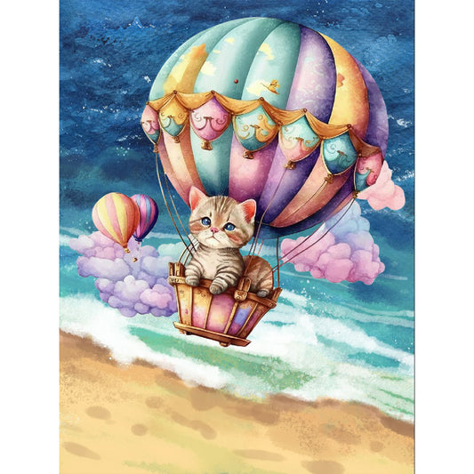 Kitten - Full Round Drill Diamond Painting 30*40CM