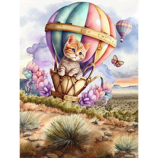 Kitten - Full Round Drill Diamond Painting 30*40CM