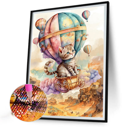 Kitten - Full Round Drill Diamond Painting 30*40CM