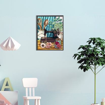 Sewing Machine - Full Round Drill Diamond Painting 30*40CM