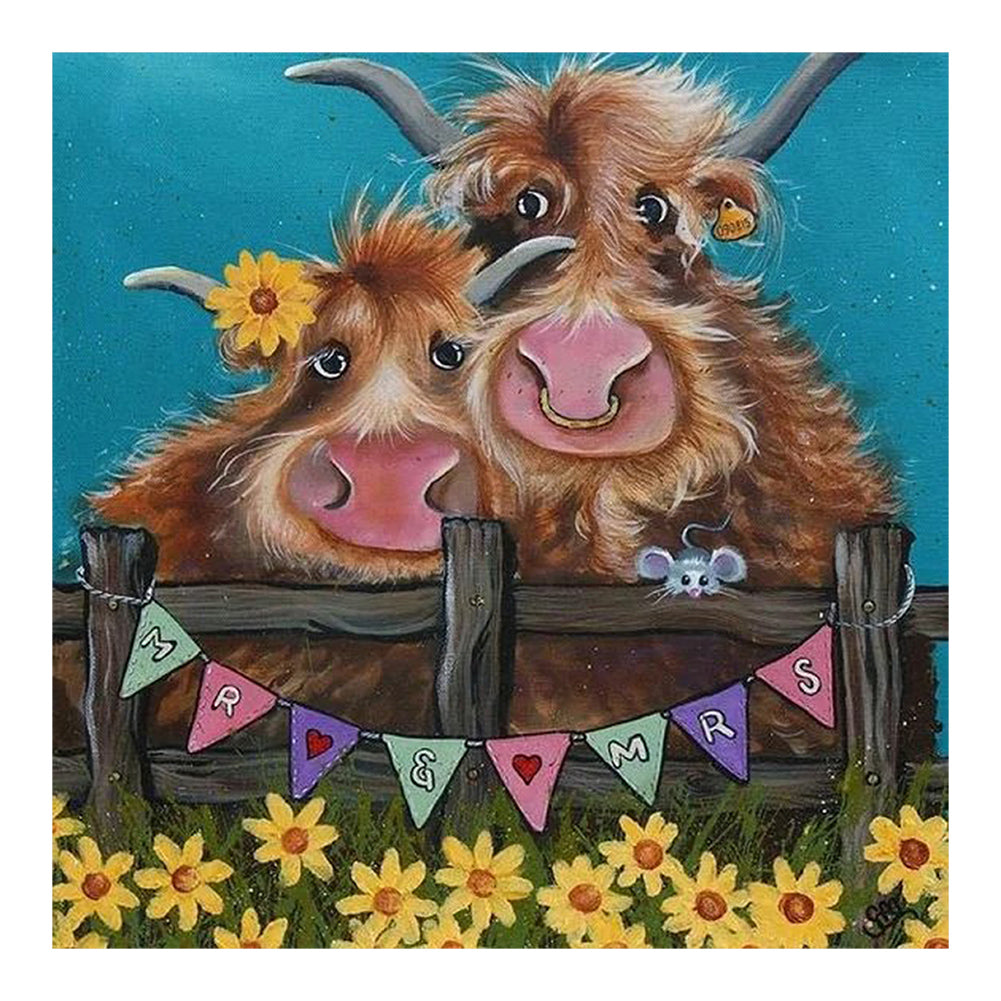 Highland Yak - Full Round Drill Diamond Painting 35*35CM