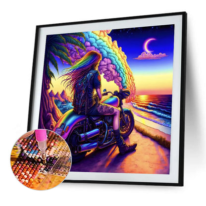 Colorful Cloud Road - Sailing - Full Round Drill Diamond Painting 40*40CM