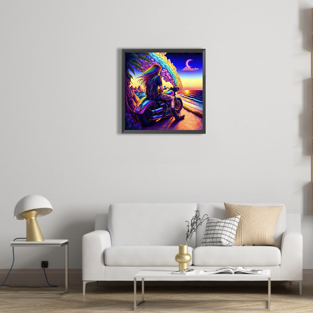 Colorful Cloud Road - Sailing - Full Round Drill Diamond Painting 40*40CM