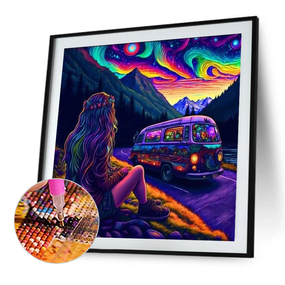 Colorful Cloud Road - Sailing - Full Round Drill Diamond Painting 40*40CM