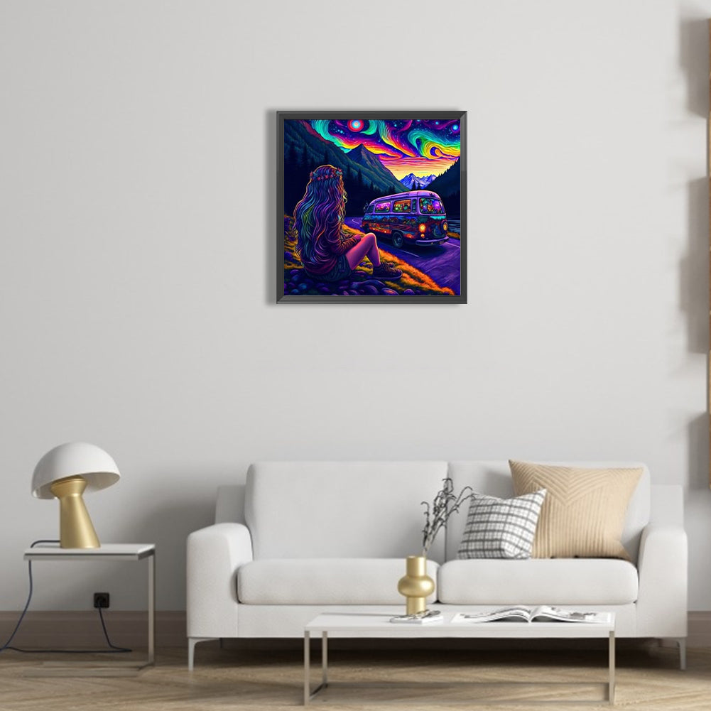 Colorful Cloud Road - Sailing - Full Round Drill Diamond Painting 40*40CM