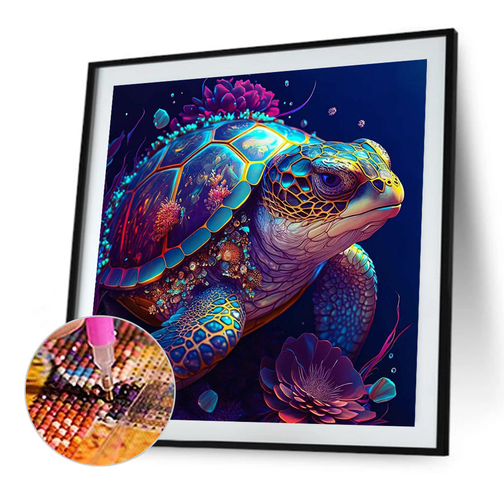 Turtle - Full Round Drill Diamond Painting 30*30CM