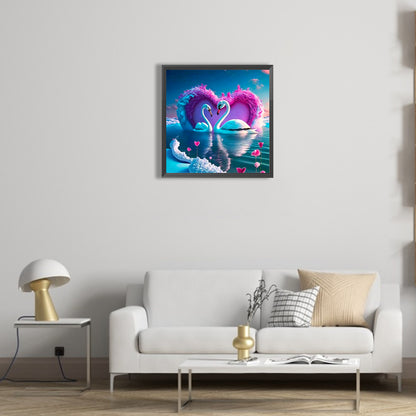 Fantasy Swan Lake - Full Round Drill Diamond Painting 40*40CM