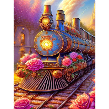 European And American Classical Trains - Full Round Drill Diamond Painting 30*40CM