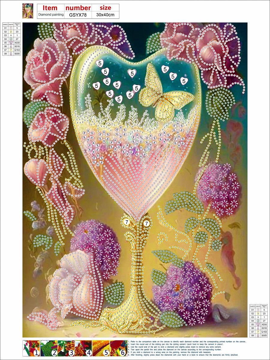 Flower Goblet - Special Shaped Drill Diamond Painting 30*40CM