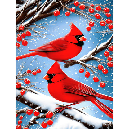 Cardinal - Full Round Drill Diamond Painting 30*40CM