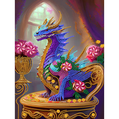 Rose Dragon - Special Shaped Drill Diamond Painting 30*40CM