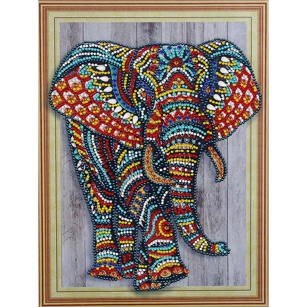 Walking Elephant - Special Shaped Drill Diamond Painting 30*40CM