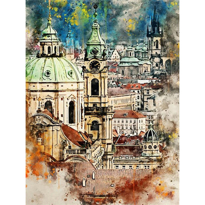 St. Nicholas Church - Full Round Drill Diamond Painting 30*40CM