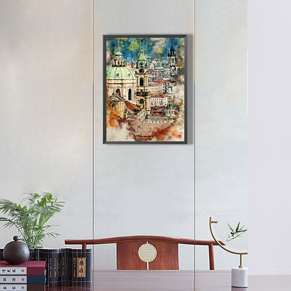 St. Nicholas Church - Full Round Drill Diamond Painting 30*40CM