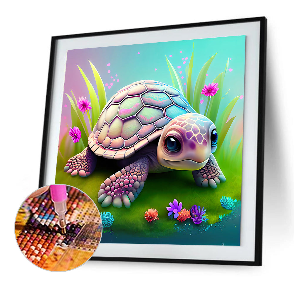 Crawling Turtle - Full Round Drill Diamond Painting 30*30CM