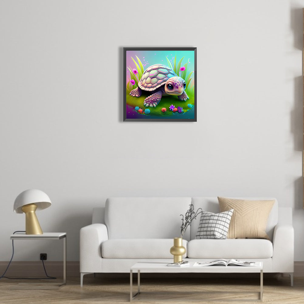 Crawling Turtle - Full Round Drill Diamond Painting 30*30CM