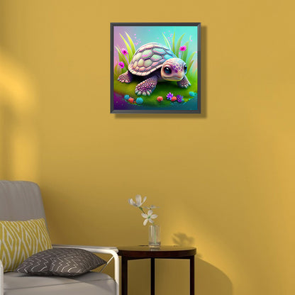 Crawling Turtle - Full Round Drill Diamond Painting 30*30CM