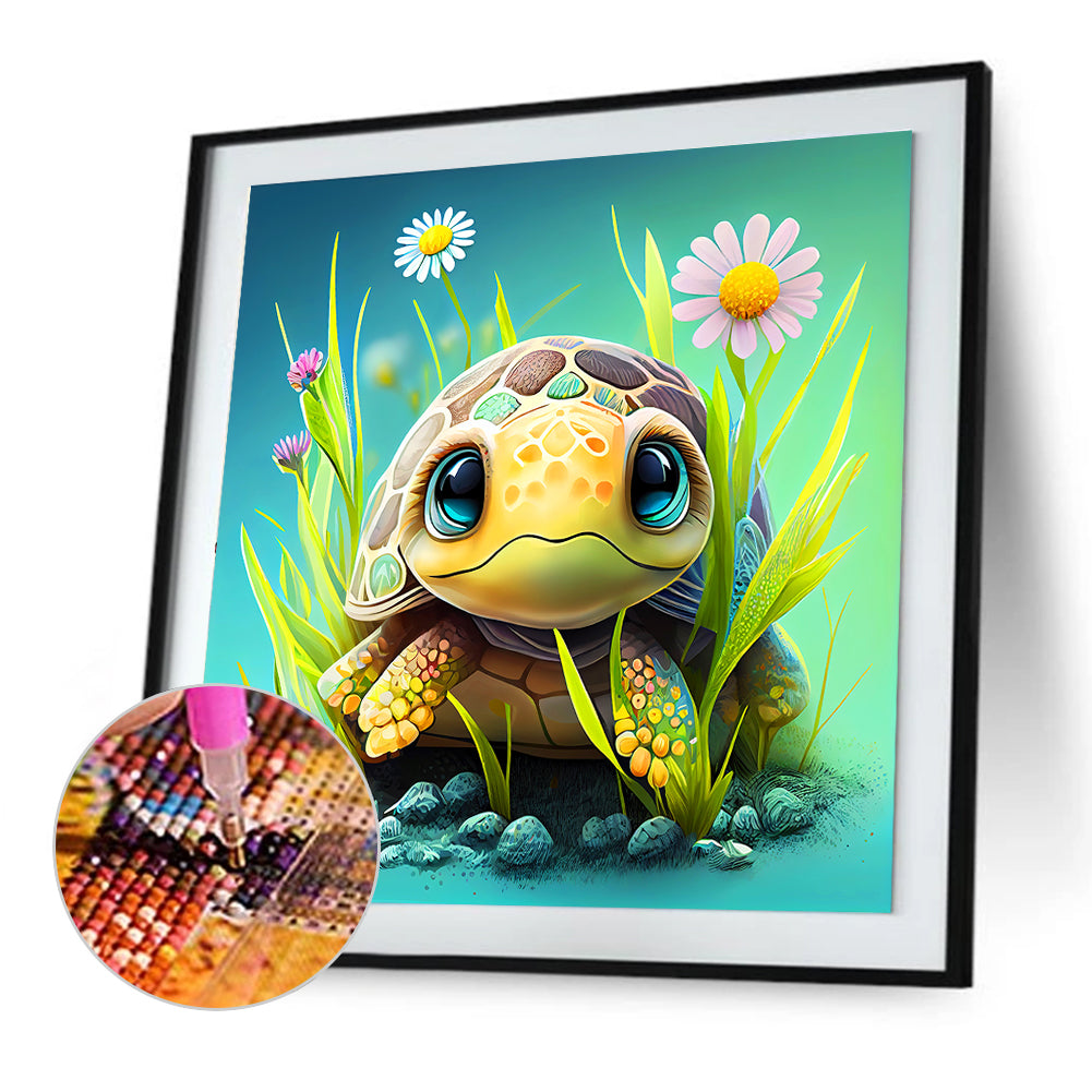 Crawling Turtle - Full Round Drill Diamond Painting 30*30CM