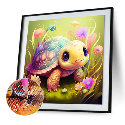 Crawling Turtle - Full Round Drill Diamond Painting 30*30CM