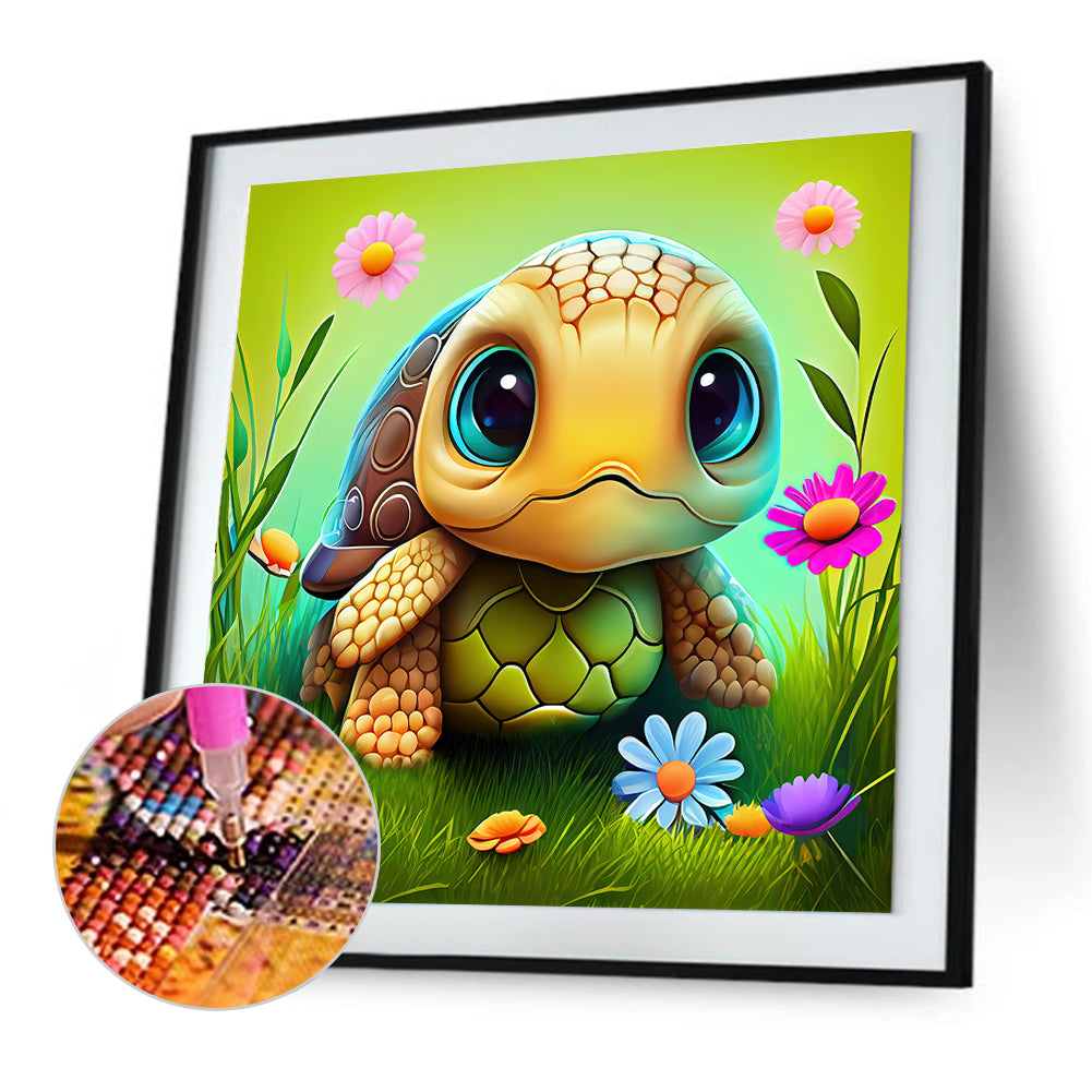 Crawling Turtle - Full Round Drill Diamond Painting 30*30CM