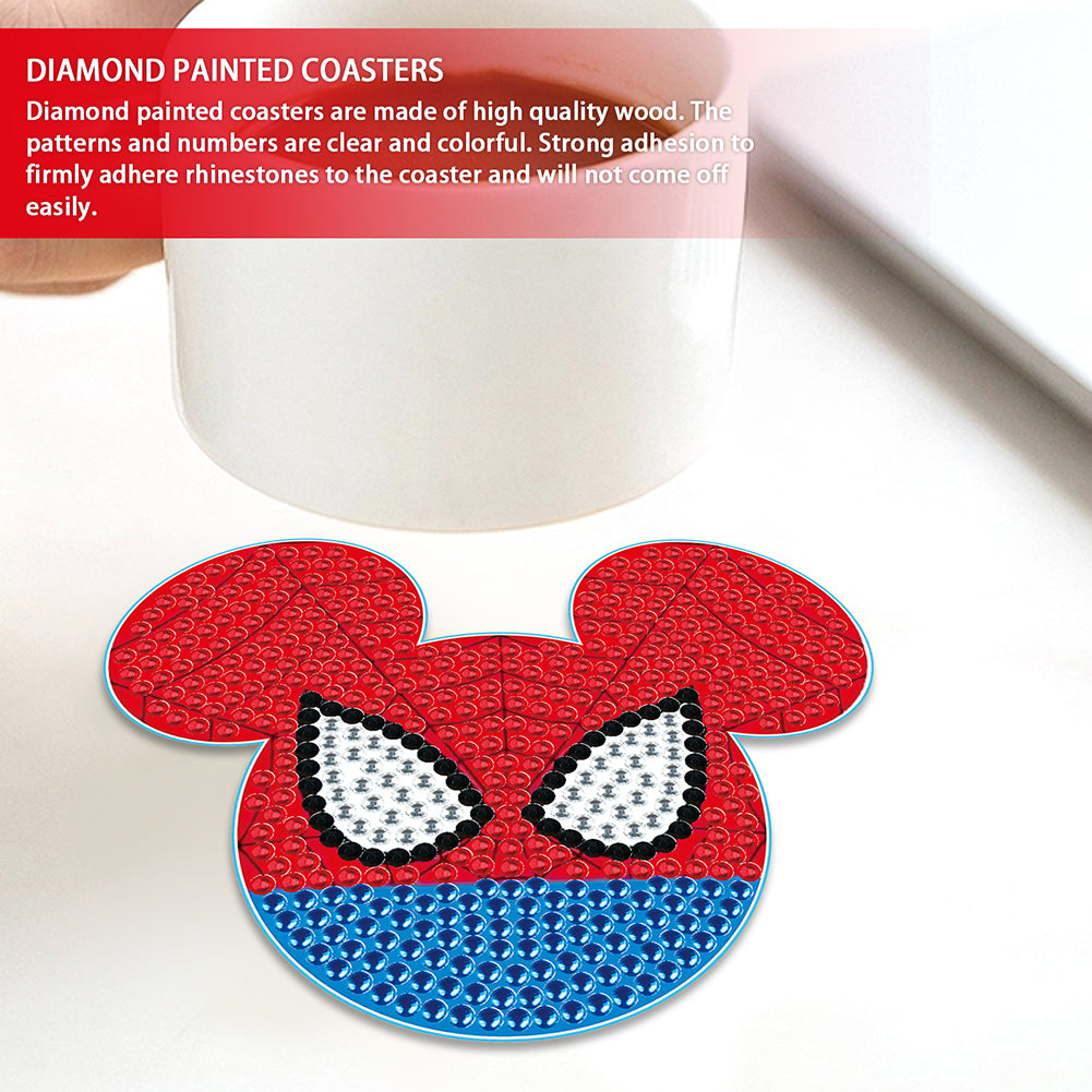 DIY Diamond Painting Coasters Mickey Kit Cartoon Coasters for Adults Kids