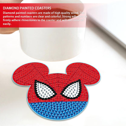 DIY Diamond Painting Coasters Mickey Kit Cartoon Coasters for Adults Kids