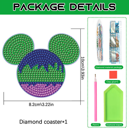 DIY Diamond Painting Coasters Mickey Kit Cartoon Coasters for Adults Kids