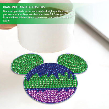 DIY Diamond Painting Coasters Mickey Kit Cartoon Coasters for Adults Kids