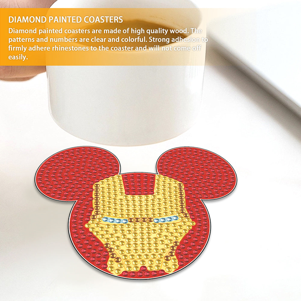 DIY Diamond Painting Coasters Mickey Kit Cartoon Coasters for Adults Kids