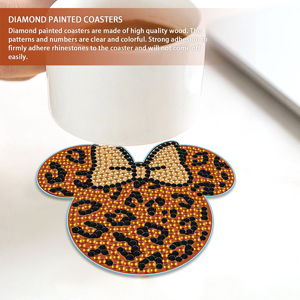 DIY Diamond Painting Coasters Mickey Kit Cartoon Coasters for Adults Kids