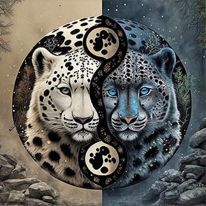 Leopard Tai Chi Yin Yang - Full Square Drill Diamond Painting 50*50CM