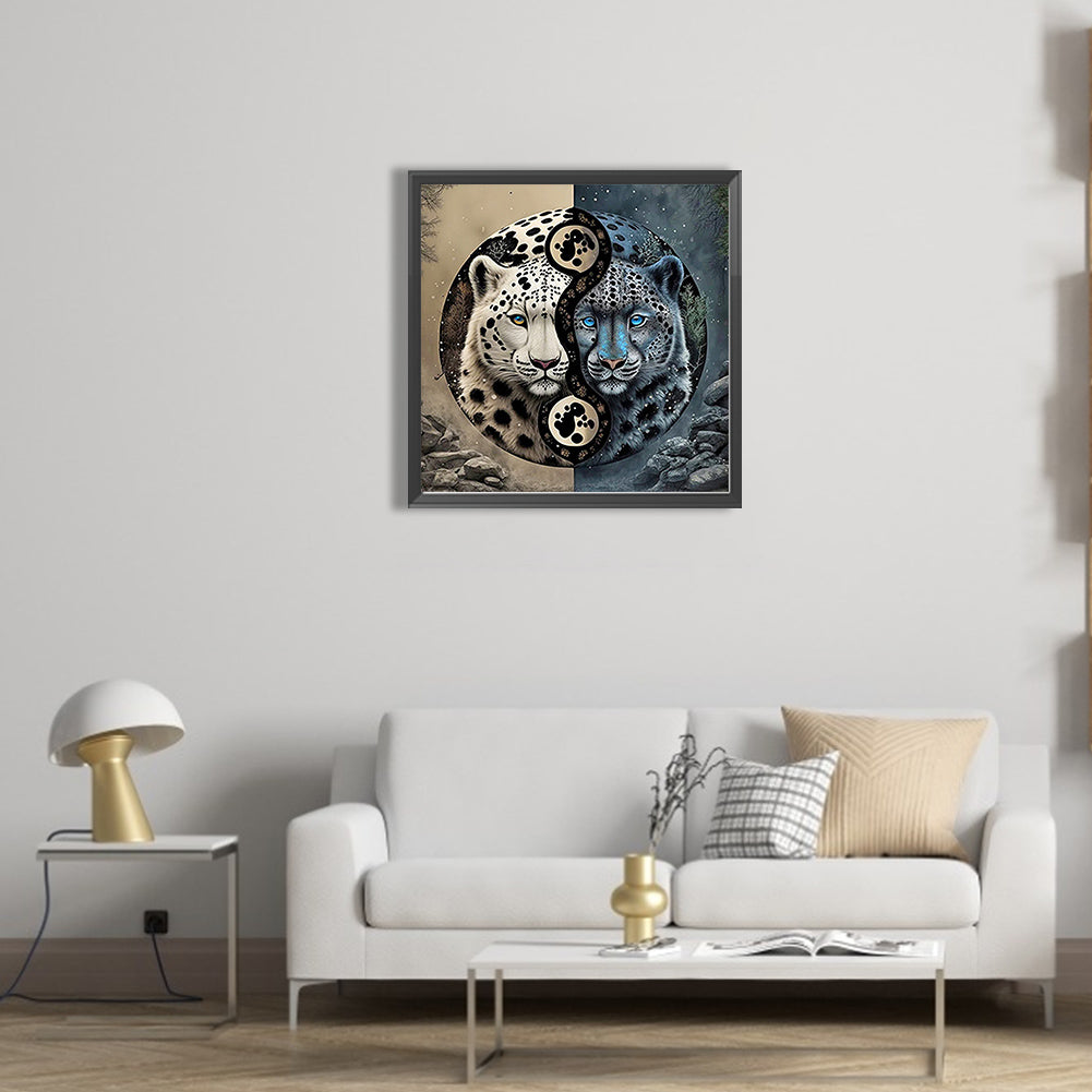 Leopard Tai Chi Yin Yang - Full Square Drill Diamond Painting 50*50CM