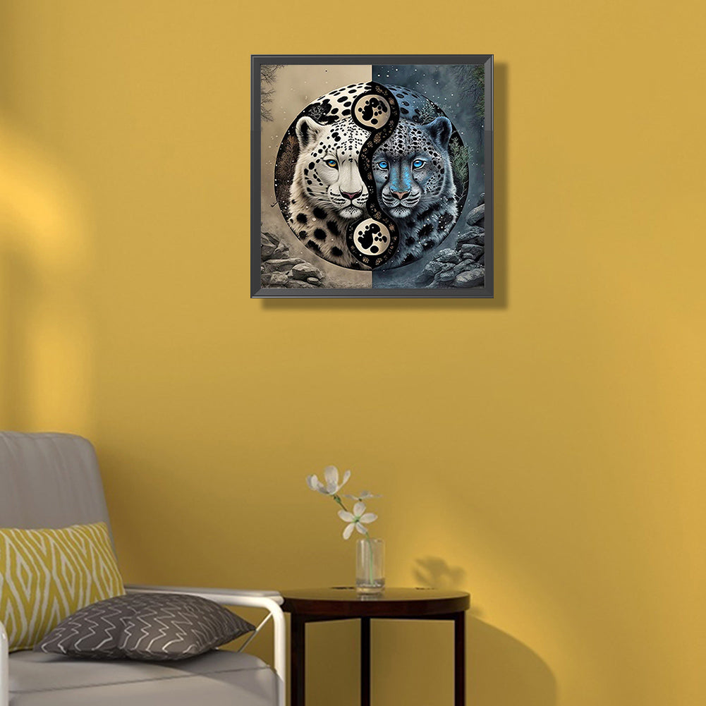 Leopard Tai Chi Yin Yang - Full Square Drill Diamond Painting 50*50CM