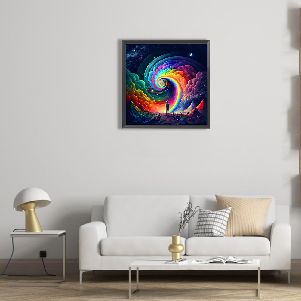 Dream Rainbow World - Full Round Drill Diamond Painting 30*30CM