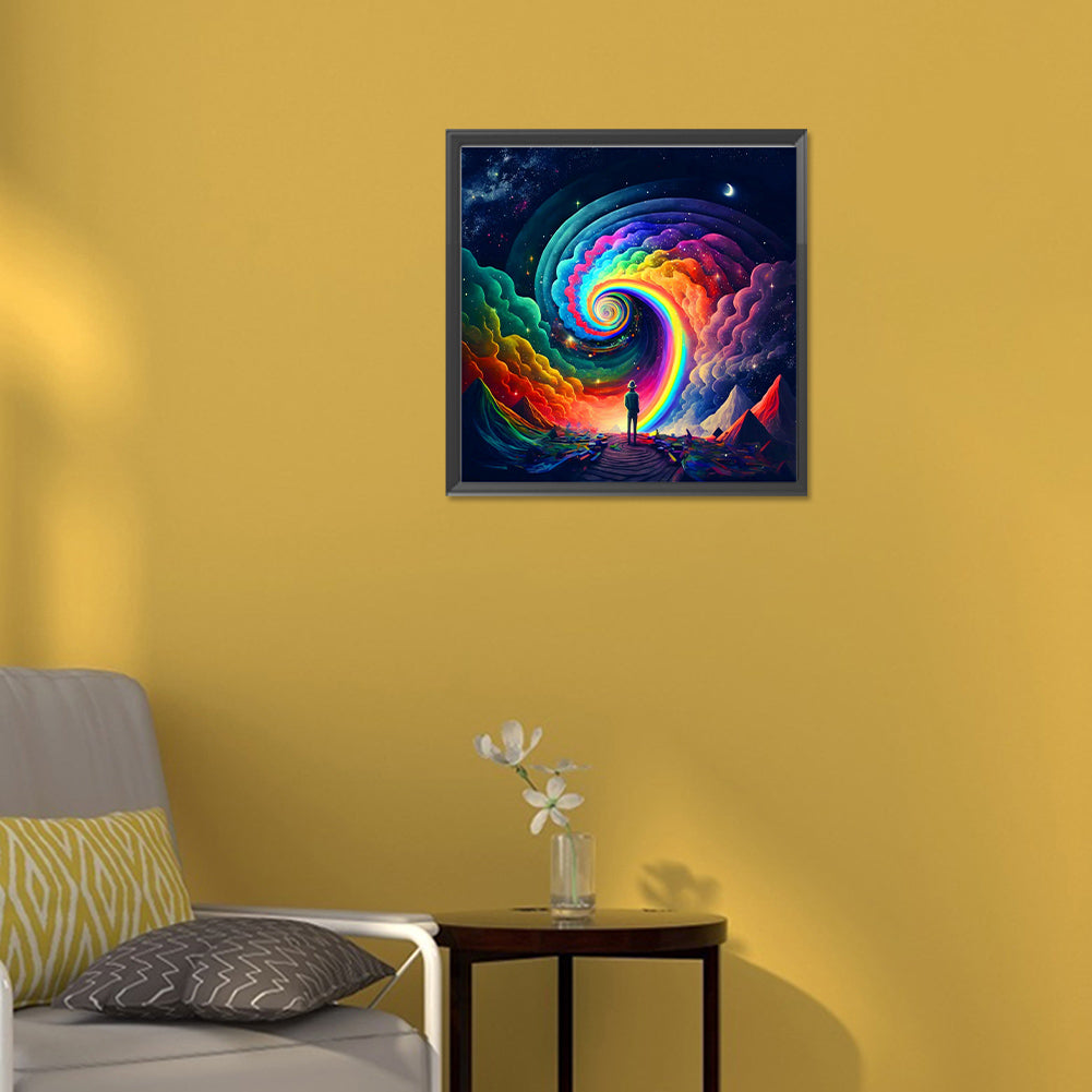 Dream Rainbow World - Full Round Drill Diamond Painting 30*30CM