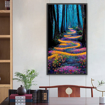 Forest Flower Path - Full Round Drill Diamond Painting 40*70CM
