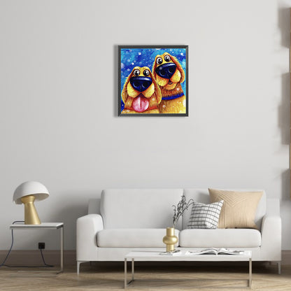Cute Dog - Full Round Drill Diamond Painting 30*30CM