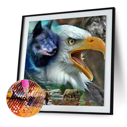 Ferocious Eagle - Full Round Drill Diamond Painting 30*30CM